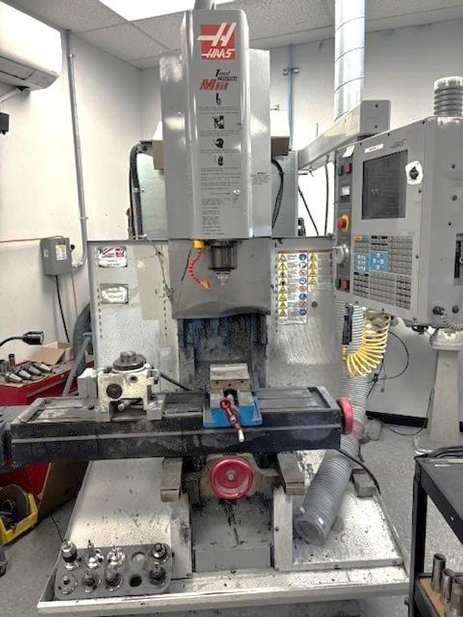 Used 2004 Haas TM-1 with Haas HA-5C Collet Indexer, 4th Axis Drive, Hand Wheels, Single or Three Phase Power, NO TOOL CHANGER or Coolant Tank