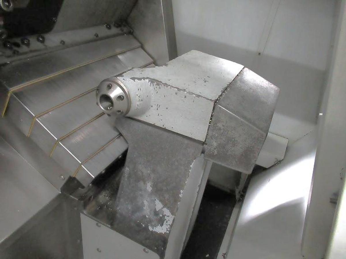 Used 2008 Haas SL-20T with Tailstock, 8" Hyd Chuck, Tool Presetter, Parts Catcher, Chip Auger, 2" Bar Cap., Cold Fire II Processor