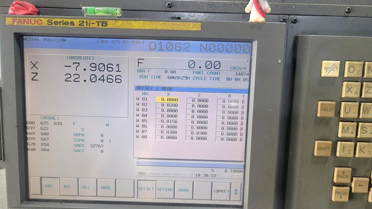 Used 2006 Hankook Protec 9NC/4000 with 10" Bar Capacity, 160" Centers, (2) 25" Manual Chucks, Fanuc 21iTB Control
