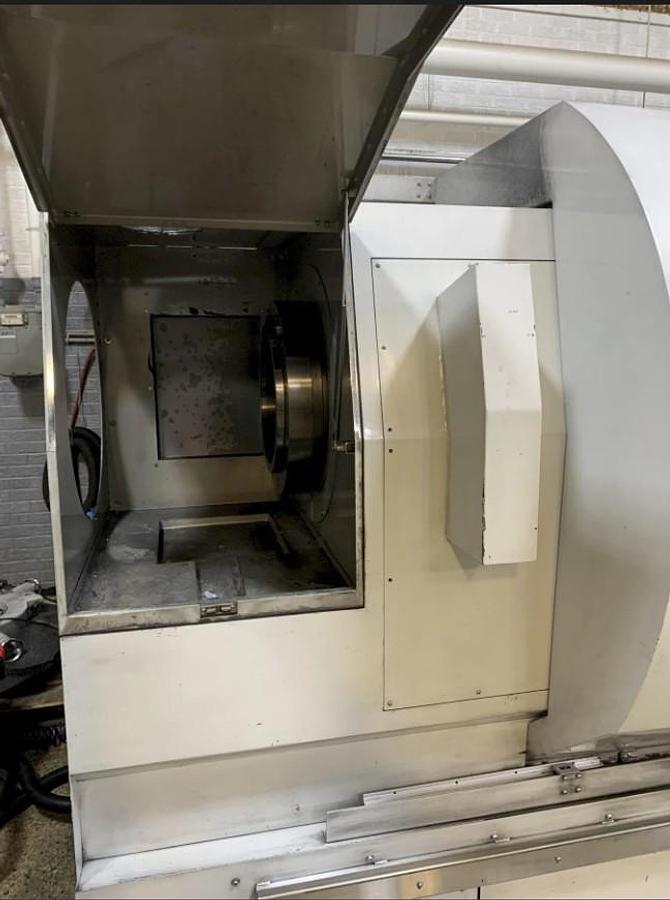 Used 2010 Milltronics ML40/160 with 14" Big Bore Spindle, 31.5" 3 Jaw Manual Chuck, Tailstock, 12 Station Turret, (2) Steady Rests
