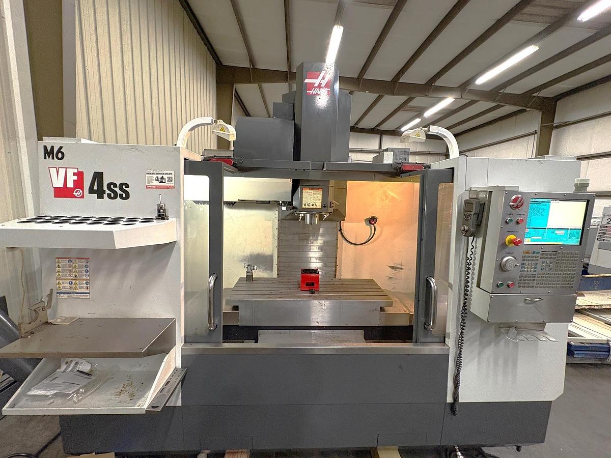 Used 2012 Haas VF4SS with both 4th & 5th Axis Drive, Wireless Probing, Thru Spindle Coolant, HSM, Chip Auger