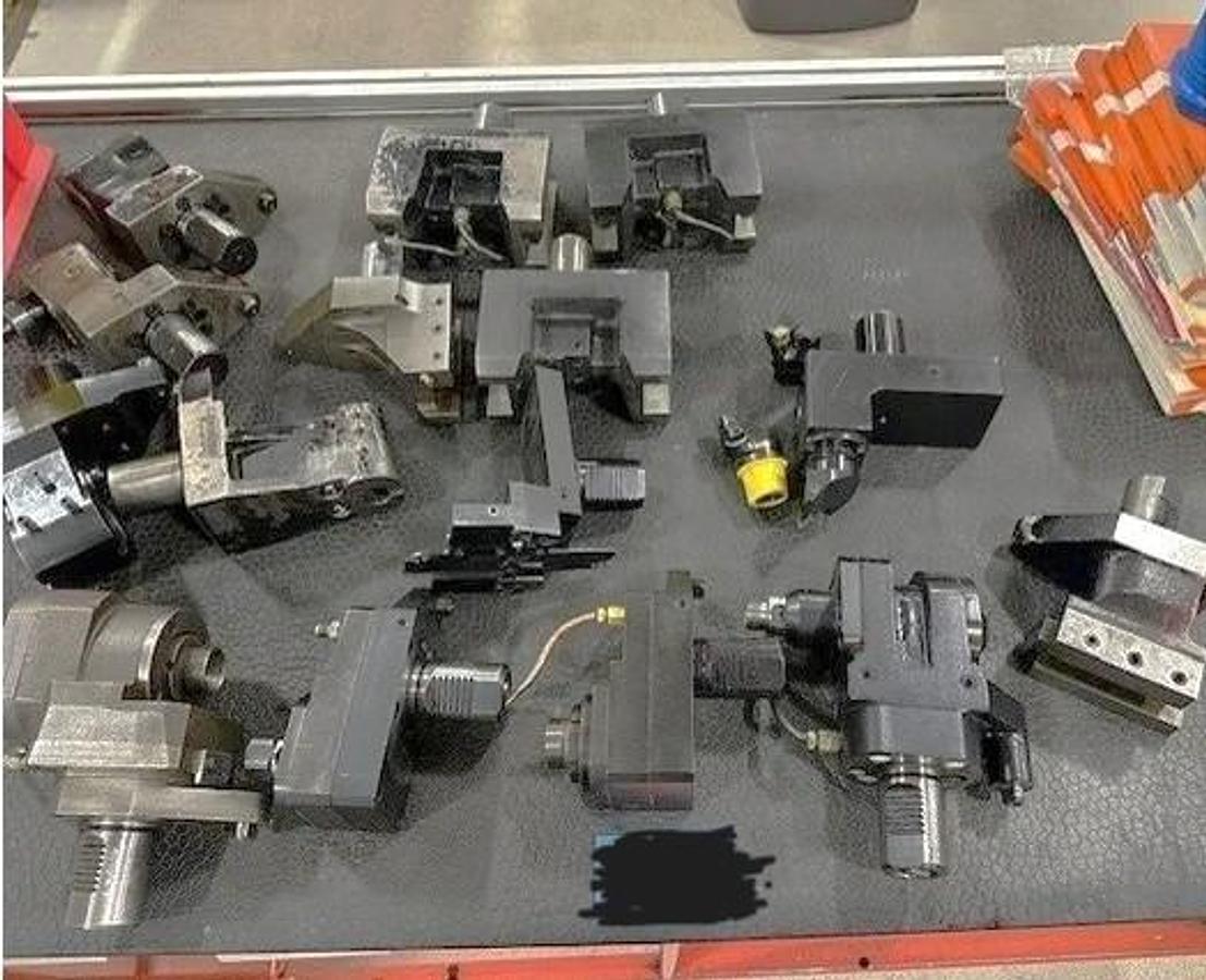 Used 2000 Mazak SQT100MSY with Milling, Y Axis, Subspindle, LNS Servo S2 Barfeed, Chip Conveyor, Parts Catcher, Tooling