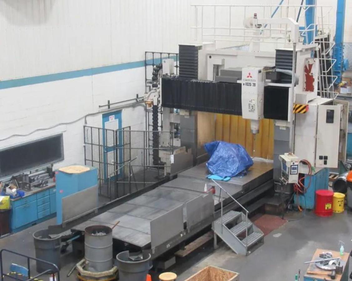 Used 1996 Mitsubishi M-VS25/20 Bridge Style CNC Mill with Head Changer, 5 Sided Machining, 60 ATC