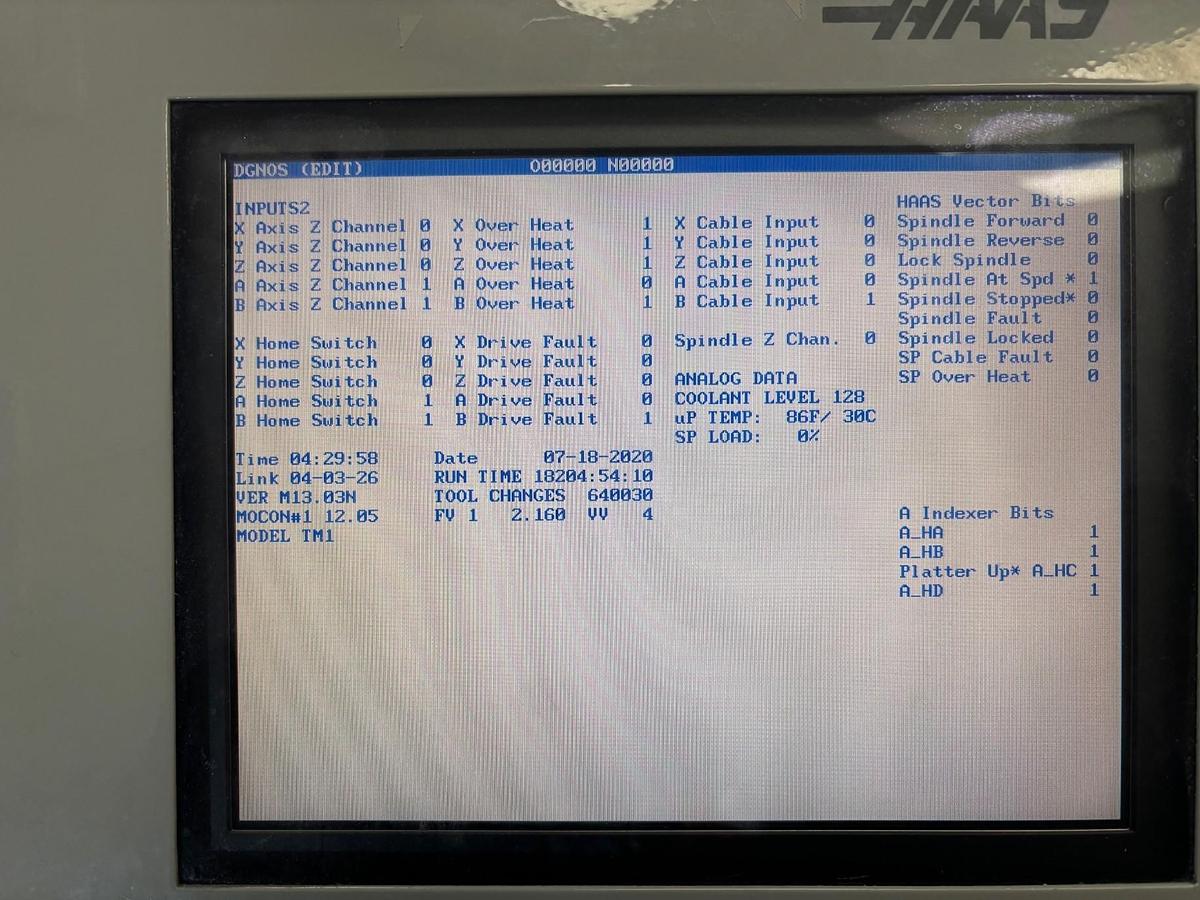 Used 2004 Haas TM-1 with 4th Axis Drive, Hand Wheels, Single or Three Phase Power, NO TOOL CHANGER