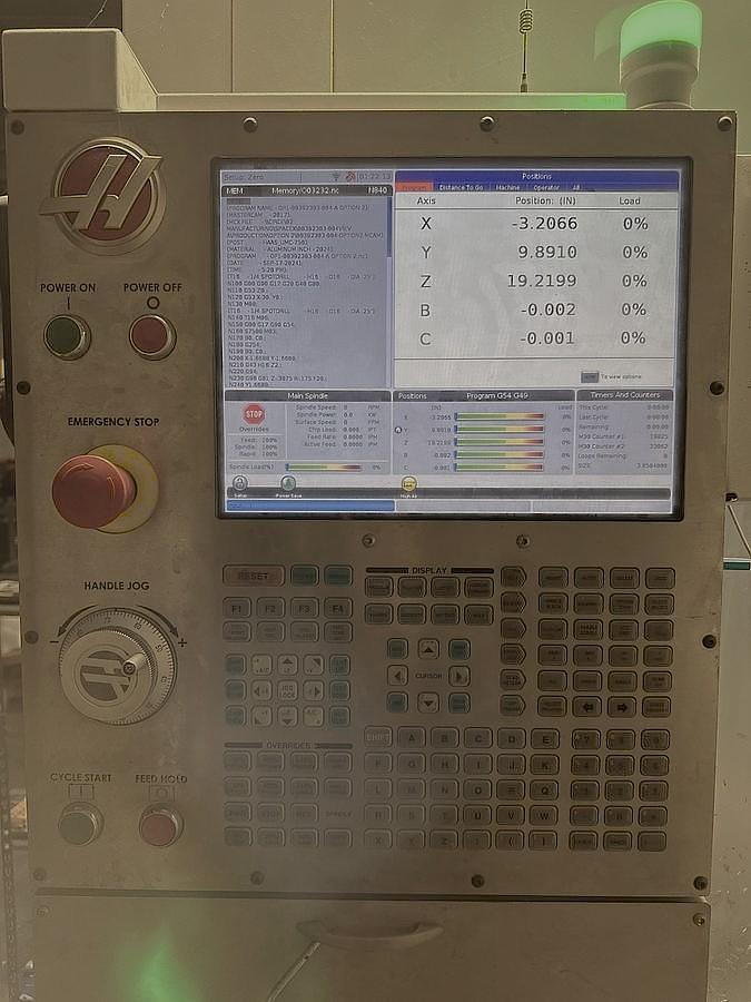 Used 2016 Haas UMC-750SS with Coolant Thru Spindle, 15,000 RPM, Haas Probing, 30 ATC, HSM, Extended Memory, 1 Owner Machine