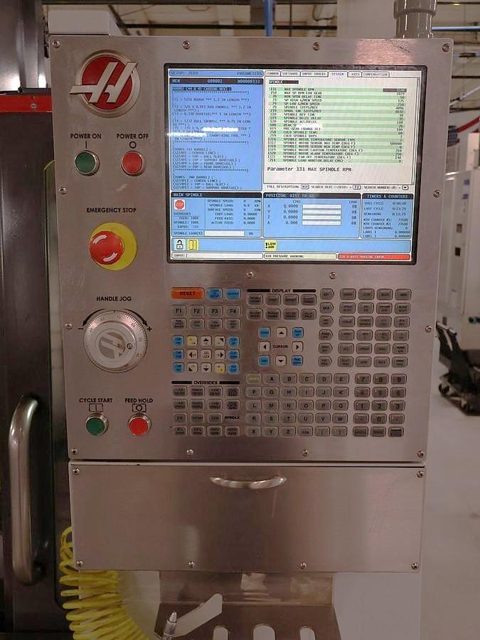 Used 2013 Haas VF2 with Probing, 4th Axis Drive, Chip Auger, 20 Station Carousel Style ATC