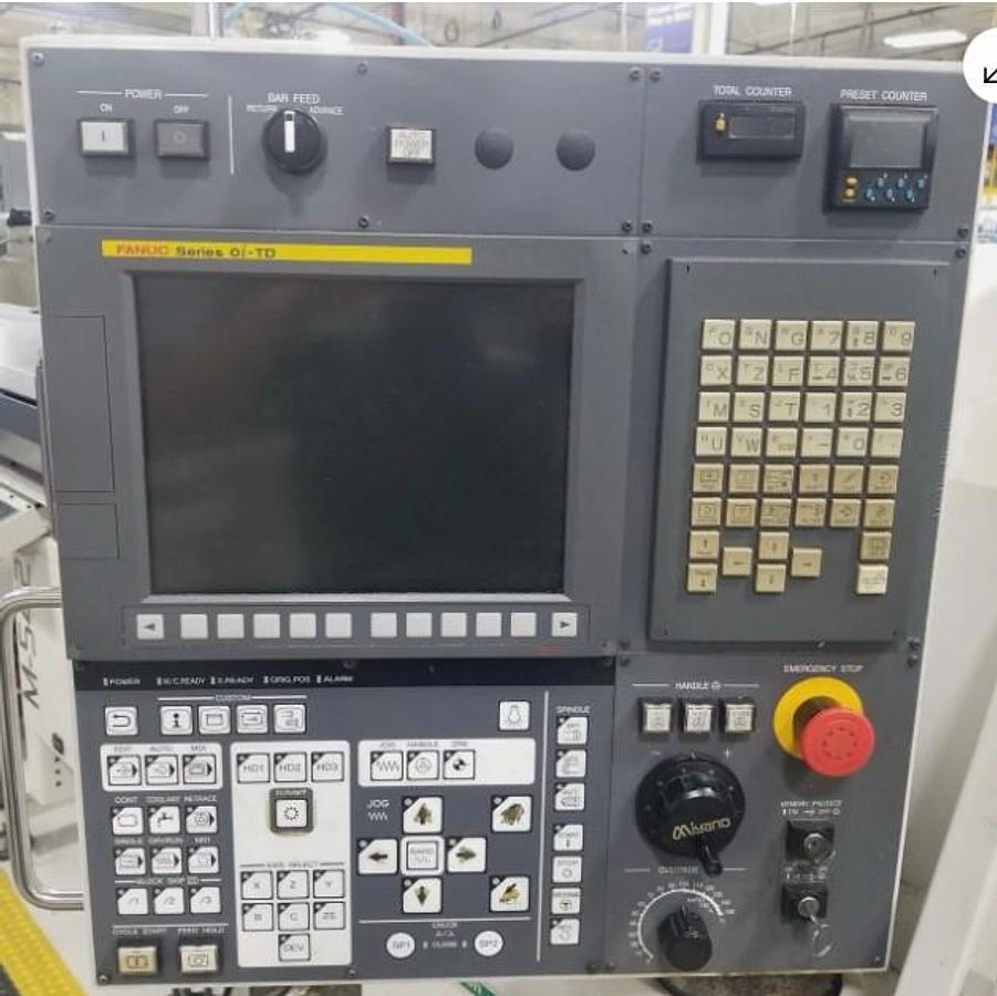 Used 2013 Miyano BNA-42 DHY w/ Milling & Subspindle, Y Axis, Dual Front and Rear Turrets, Edge Bar Patriot 338 Barfeed, HPC