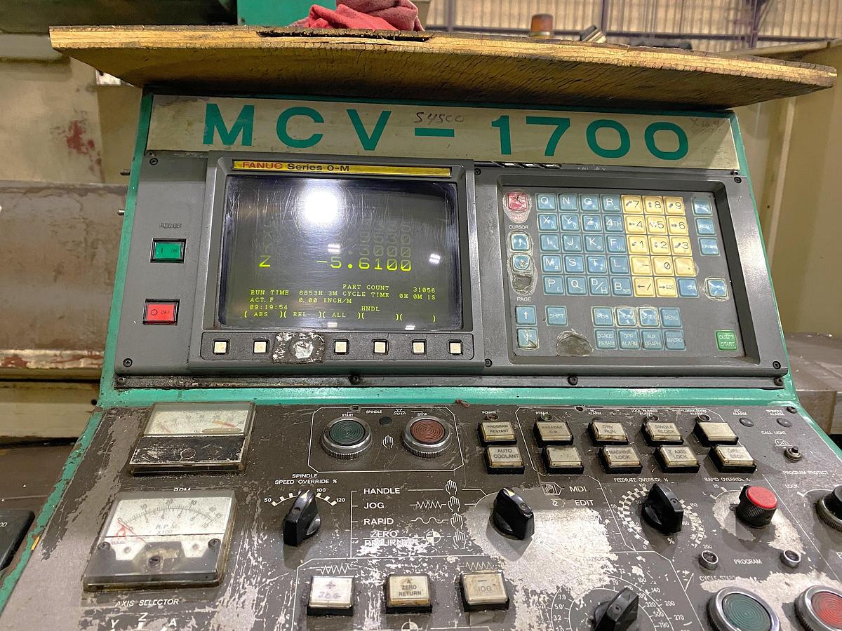 Used 1997 Dahlih MCV-1700 Heavy Duty VMC with Boxed Ways, Geared Head, Side Mounted Tool Changer, Fanuc 0M Control