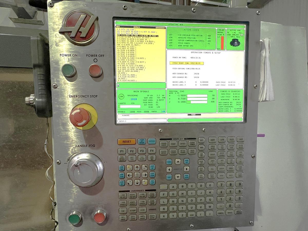 Used 2012 Haas VF8/50 with Coolant Thru Spindle, Probe Ready, 4th Axis Table, CAT 50, 7500 RPM, 30 Station Tool Changer, 