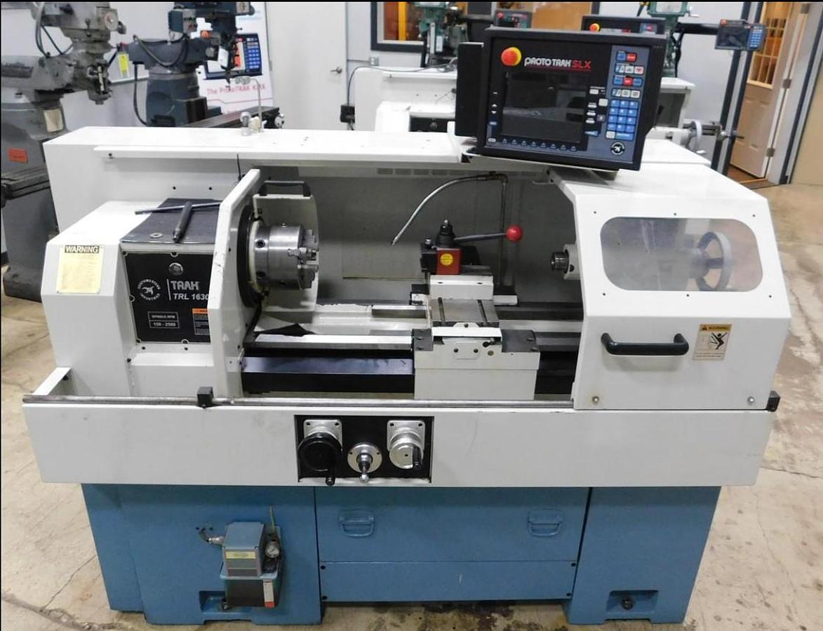 Used 2014 Southwestern Industries Trak TRL 1630SX with Prototrak SLX Control, Tailstock, Toolpost, 8" 3 Jaw Chuck, Coolant System