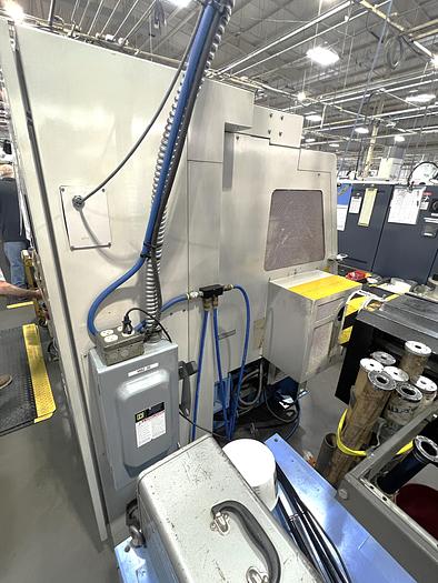 Used 2003 Mazak SQT100MS Mazatrol Fusion 640T with Milling/Drilling Capability, Subspindle, Spego Bobcat Barfeeder, Parts Catcher