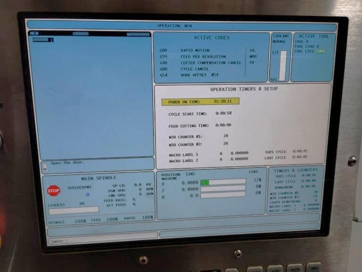 Used 2012 Haas ST-20 with Tailstock, Chip Conveyor, Tool Presetter, Part Probing, 8.3" Chuck, 12 Station BOT Turret, Recently Rebuilt