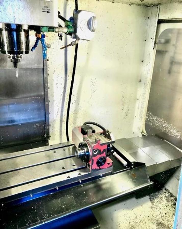 Used 2004 Haas VF2D with 4th Axis Drive, 24 Station Side Mount ATC, Chip uger, Programmable Coolant