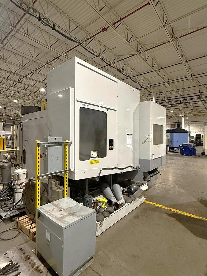 Used 26 Haas EC-1600-4X with 5 Axis Capability, Built In 4th Table, Removable 5th Axis Rotary Table, 50 ATC, Probing, Cool. Thru Spindle