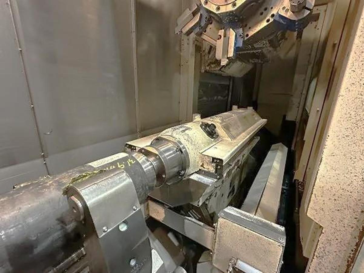 Used 2008 Mazak Cybertech Turn 4500M/3000 with 7.23"Big Bore, Milling, 33.86" sw, 120" cc, SMW Steady Rest, Tailstock, Air Chuck
