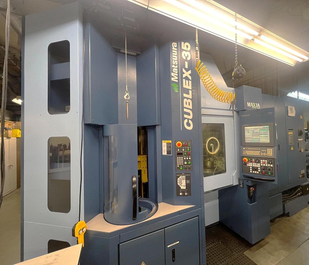 Used 2015 Matsuura Cublex-35 5 Axis Multi Tasking Machining Center with 520 ATC, 32 Pallet Tower, 20,000 RPM, Tool Probing