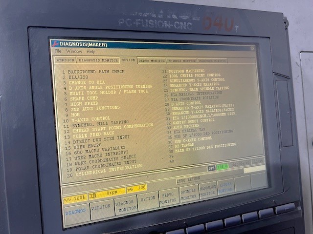 Used 2001 Mazak SQT100MS Mazatrol Fusion 640T with Milling/Drilling Capability, Subspindle, Full C Axis Spindle Rotation, Conveyor