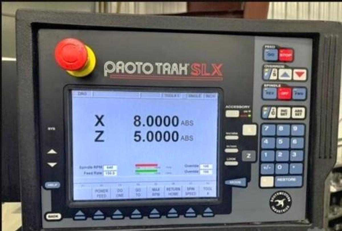 Used 2014 Southwestern Industries Trak TRL 1630SX with Prototrak SLX Control, Tailstock, Toolpost, 8" 3 Jaw Chuck, Coolant System