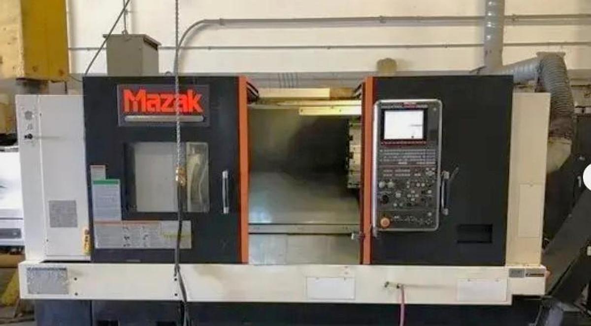 Used 2012 Mazak Nexus QTN 450-II/1000 with 6.5" Bar Capacity, Chip Conveyor, Tailstock, Toolsetter, 40" centers, 50 HP