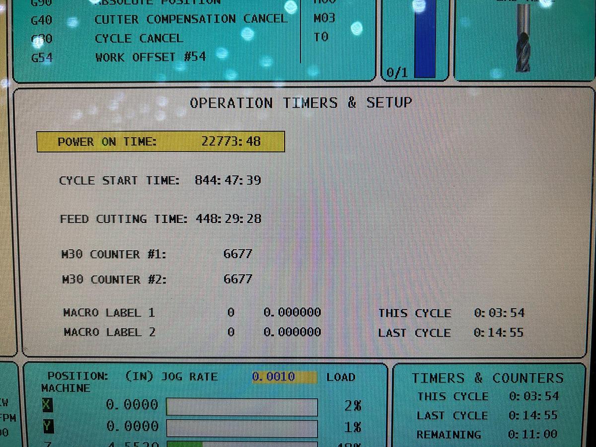 Used 2010 Haas VF-3 Programmable Coolant, High-Intensity Lighting, Only 448 Feed Cut Hours