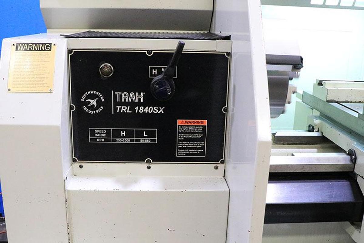 Used 2006 Southwestern Industries TRAK TRL 1840SX with Steady Rest, Tailstock, 8 Pos. Indexable Turret, 10" Chuck, Geared, SLX Cntrl.