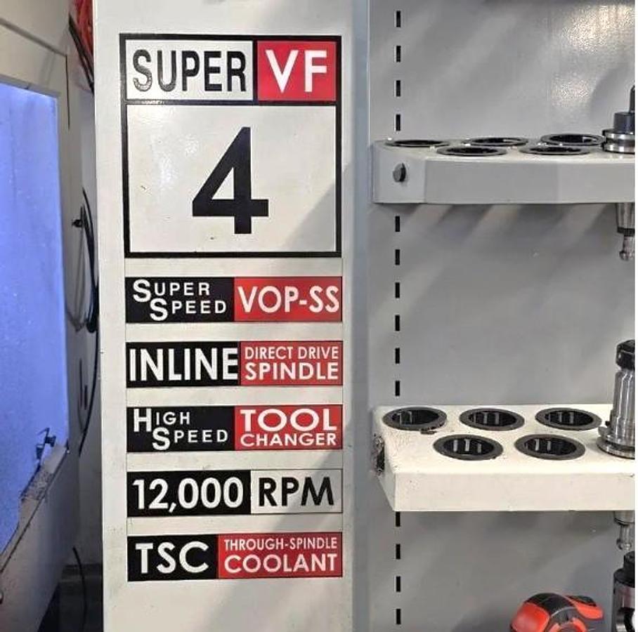 Used 2004 Haas VF4SS with Haas HRT-A6 4th Axis Rotary Table, Coolant Thru Spindle, PCool, Auger and more 