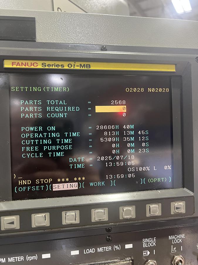 Used 2005 Hyundai-Kia VX500 3 Axis Vertical Machining Center w/ Coolant Through the Spindle, 24 Station Side Mounted ATC