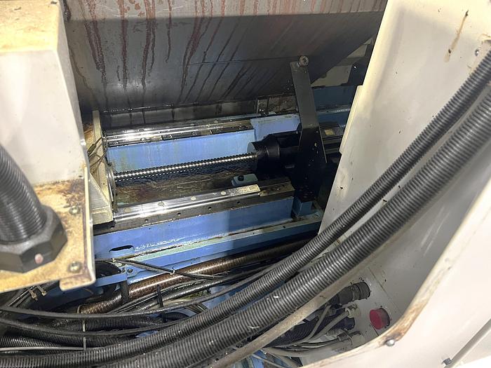 Used 2003 Mazak SQT100MS Mazatrol Fusion 640T with Milling/Drilling Capability, Subspindle, Spego Bobcat Barfeeder, Parts Catcher