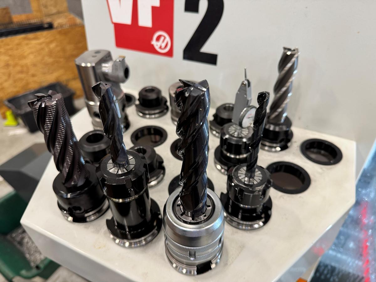 Used 2023 Haas VF2 with Haas Probing, Programmable Coolant, Chip Auger, Tooling, Approx. 1500 Cut Hours