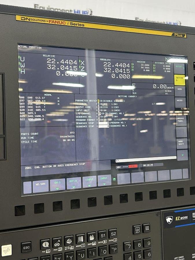 Used 2022 DN Solutions Puma 5100LC with 24.75" 4 Jaw Hyd. Chuck, 10.5" Spindle Bore, 82" Turn Length, Chip Conveyor, Tailstock