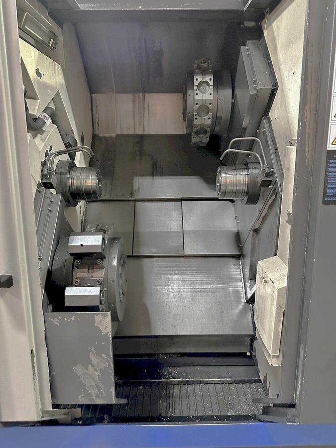 Used 2013 Hwacheon T2-2T with Twin Spindle, Twing Turrets, Live Milling/Drilling, Parts Catcher & Conveyor, Chip Conveyor, Fanuc 0i-TD