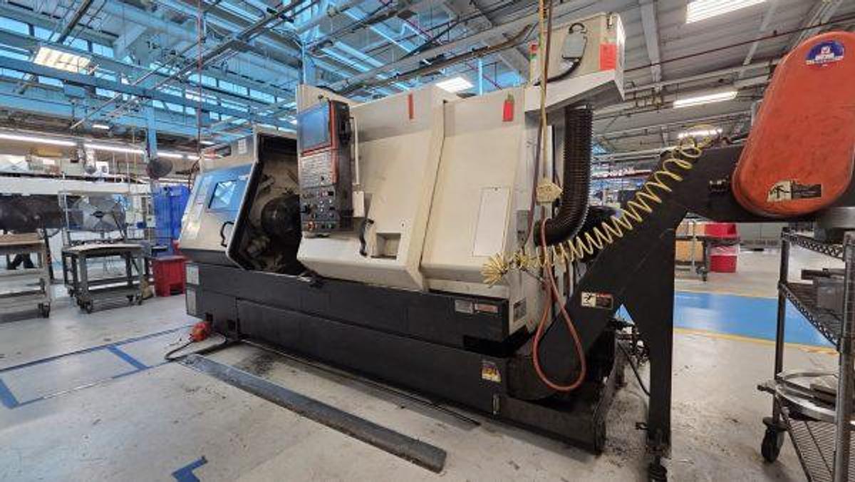Used 2006 Mazak Nexus QTN 450-II/1200 with 18" Hyd Chk, Tailtock, Chip Conveyor, Toolsetter, 