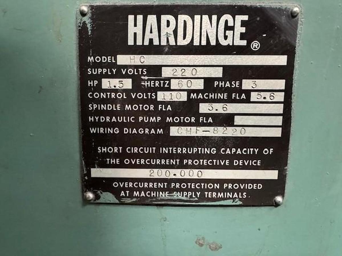 Used 1977 Hardinge HC Super Precision Chucker Tool Room Lathe