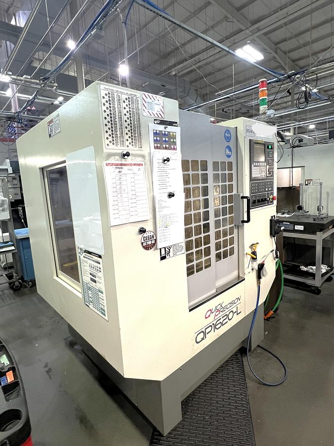 Used 2010 Chevalier Quick Precision QP1620-L VMC with Rigid Tapping, 15,000 RPM, Hi-Spd Machining, BT30 Taper, 20 Pos. ATC, Fanuc 0i-MD Control