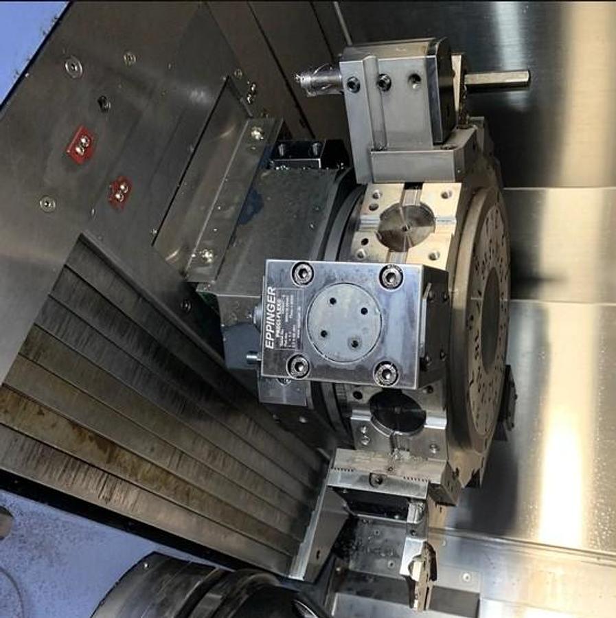 Used 2019 Doosan Puma TT1300SY Twin Spindle/Twin Turret, Y Axis Mill Turn Lathe, Barfeed, Parts Conveyor, 