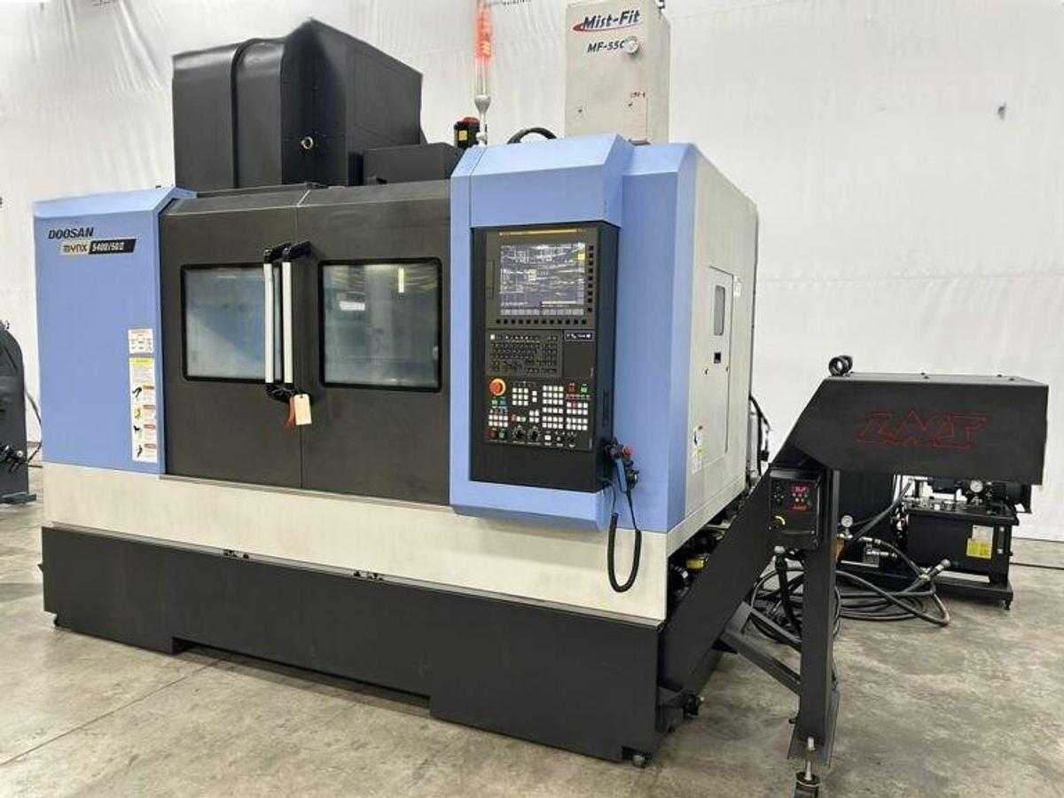 Used 2022 DN Solutions Mynx 5400/50 II with 4th Axis Drive, CAT50 Big Plus Spindle, Chip Conveyor, Mist Collector, Conversational
