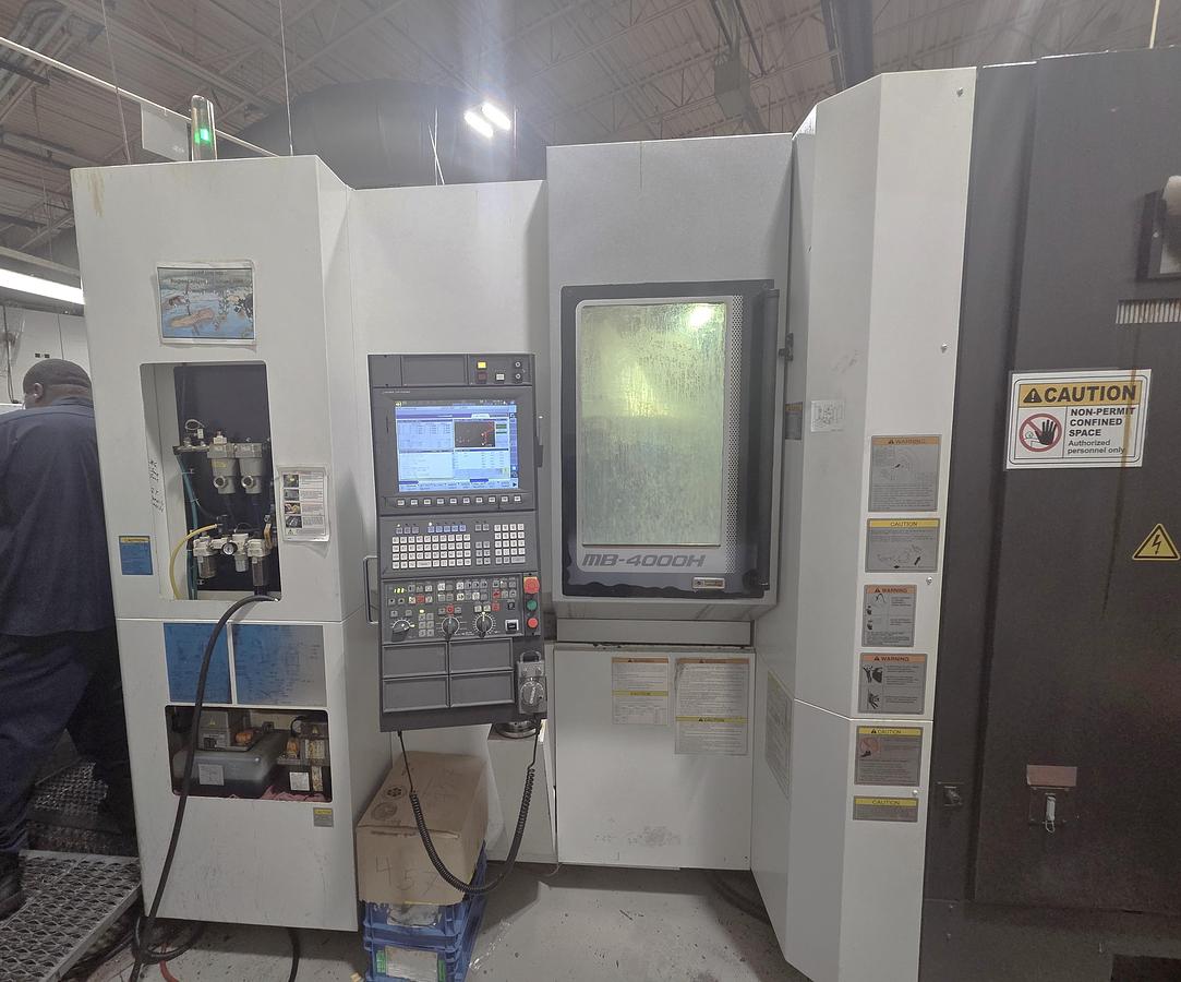 Used 2019 Okuma MB-4000H with Full 4th Axis Table, Tool Probing, High Press. Coolant Thru Spindle, Chip Conveyor, 64 Pos. ATC