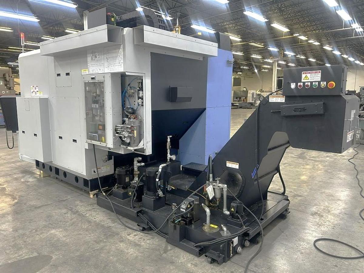 Used 2022 DN Solutions DVF 6500 5 Axis Trunnion VMC with 18,000 RPM, 60 ATC, Coolant Thru Spindle, Probing, Chip Conveyor