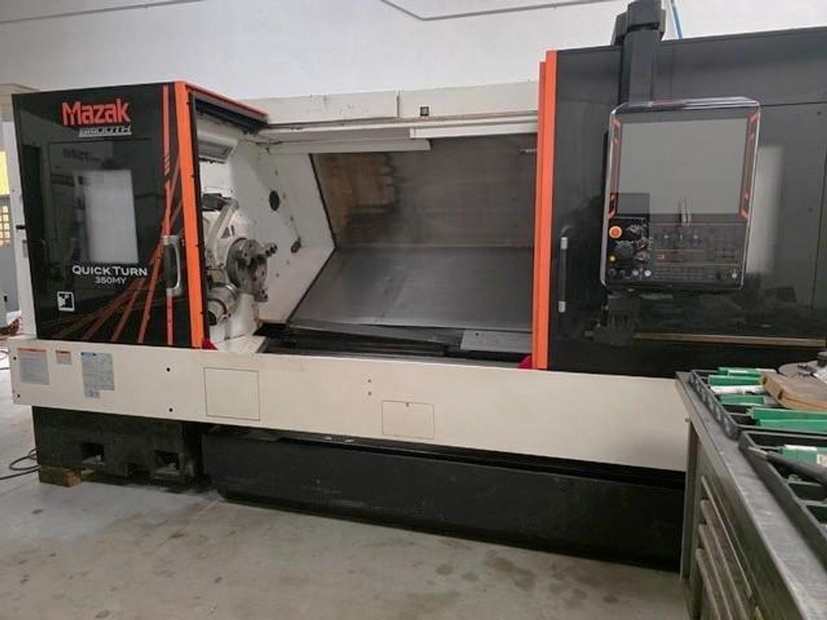 Used 2020 Mazak Quick Turn 350 MY/2000 with Milling, Y Axis, 80" Centers, Tailstock, Steady Rest, 12" Chuck, 4" Bar Capacity