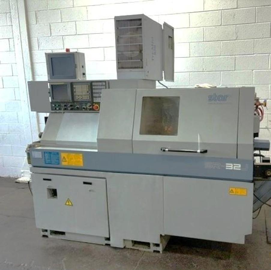 Used 2008 Star SR-32J CNC Swiss w/ FMB Turbo Barfeed, Chip Conv., Parts Catcher, Parts Convey., HPC - 4 Line, Full C Main/SubSp