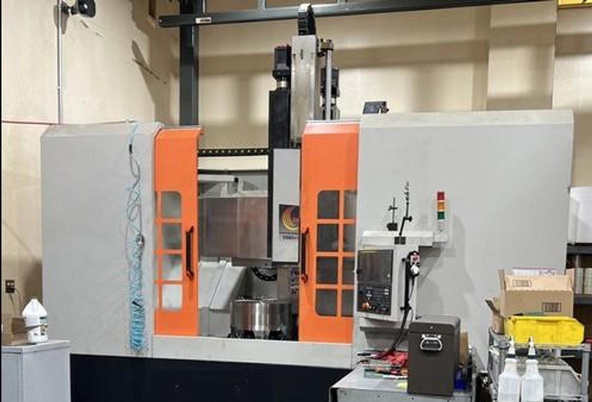 Used 2020 DMTC CGK5112JD 2 Axis CNC VTL with 8 Station ATC, 40" 4 Jaw Manual Chk, Fanuc 0i-TF Plus Control, 47.2" Swing