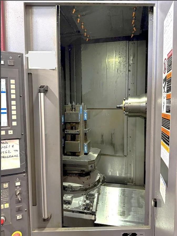 Used 2015 OKK HMC-500 with Full 4th Axis, 60 Station Tool Changer, CAT40 Big Plus Spindle, High Press. Coolant Thru Spindle