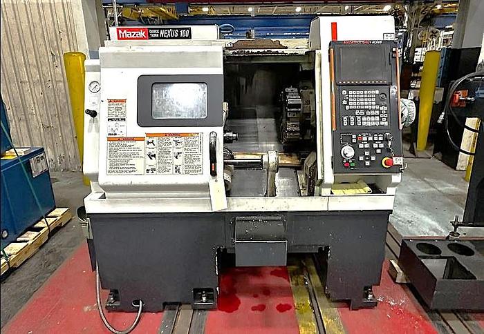 Used 2004 Mazak Nexus QTN 100 with LNS 12' Barfeed, Parts Catcher, Chip Conveyor, Tailstock