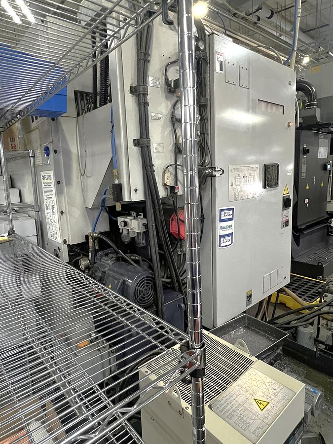 Used 2003 Enshu S-400 Vertical Machining Center with 2 Pallet Changer, Fanuc 18M, 8000 RPM, RJH, CAT40, 20 Station ATC, Chip Auger