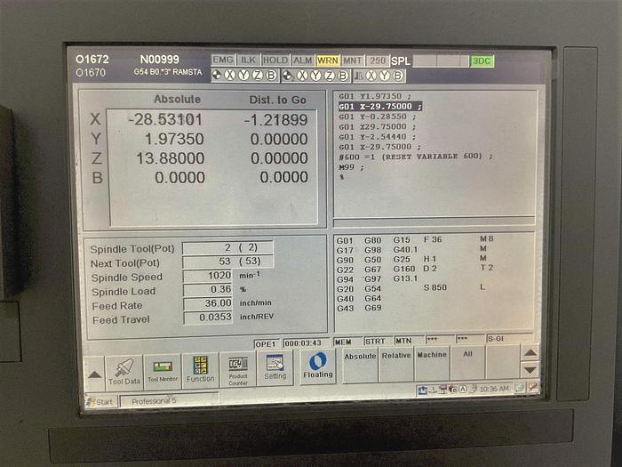 Used 2011 Makino A92