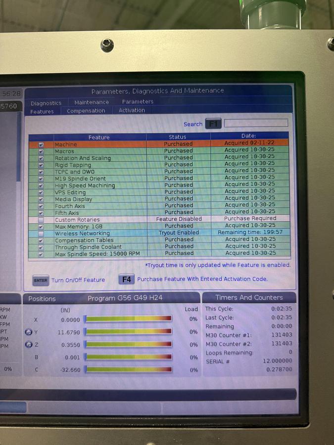 Used 2016 Haas UMC-750SS with Midaco 19 Pallet Changer System, Coolant Through Spindle, 15,000 RPM, Probing, 40 Position ATC
