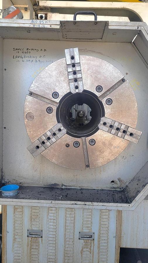 Used 2006 Hankook Protec 9NC/4000 with 10" Bar Capacity, 160" Centers, (2) 25" Manual Chucks, Fanuc 21iTB Control