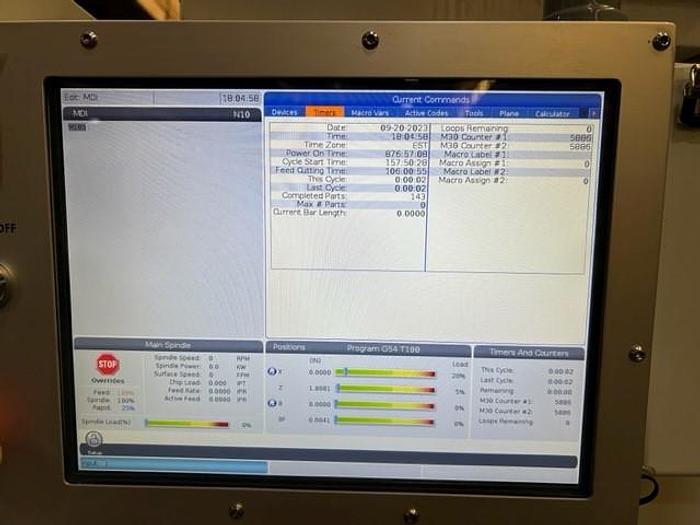 Used 2020 Haas ST-15 with Subspindle and Haas Barfeed