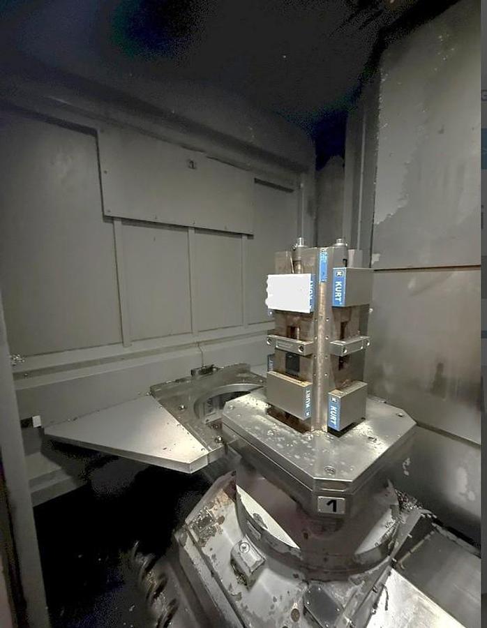 Used 2015 OKK HMC-500 with Full 4th Axis, 60 Station Tool Changer, CAT40 Big Plus Spindle, High Press. Coolant Thru Spindle