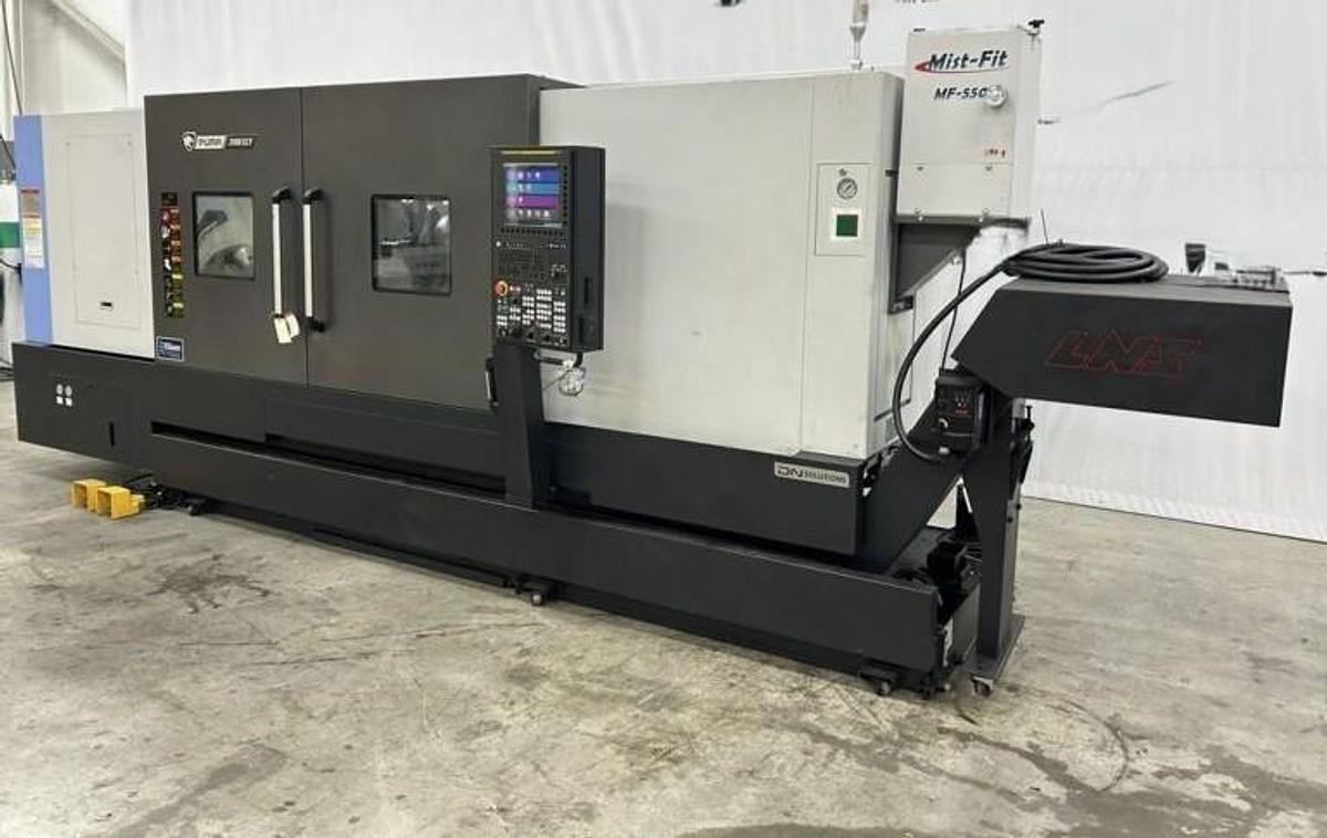 Used 2022 DN Solutions Puma 3100 XLY with Live Milling, Y Axis, Extra Long Bed, Steady Rest, Tailstock, 4" Bar Capacity, ONLY 1328 Cutting Hrs.